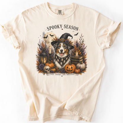 Australian Shepherd Spooky Season Dog Mom Halloween Shirt
