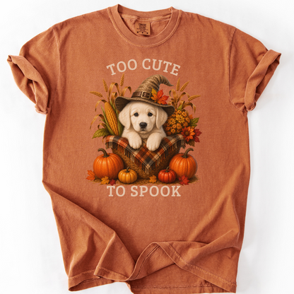 English Cream Golden Retriever Halloween Shirt, Too Cute To Spook Fall Dog Lover Tee