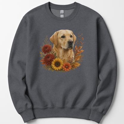 Yellow Labrador Autumn Floral Sweatshirt