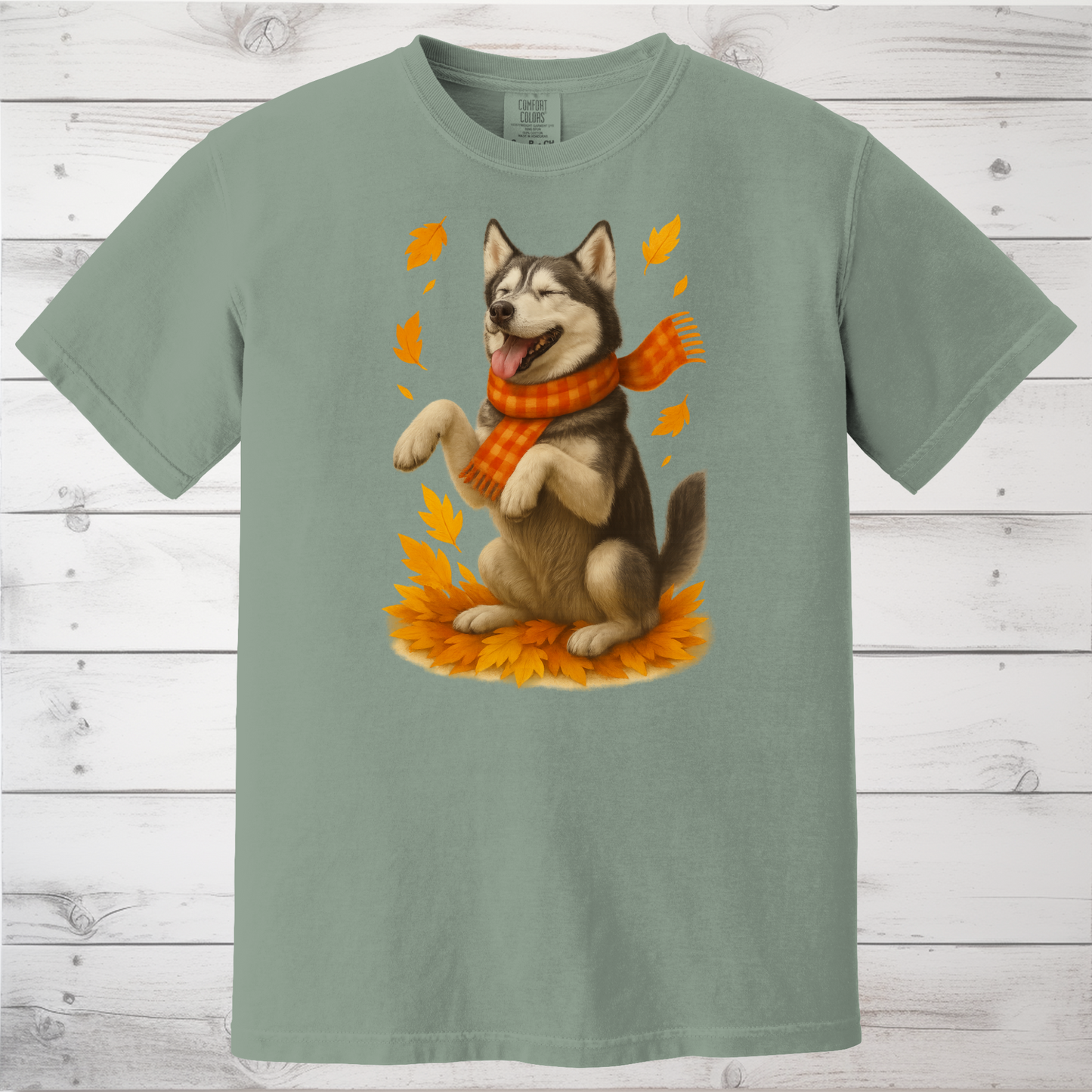 Siberian Husky Autumn Sweatshirt, Cozy Fall Dog Sweater, Husky Lover Apparel, Cute Autumn Dog Shirt, Gift for Pet Lovers