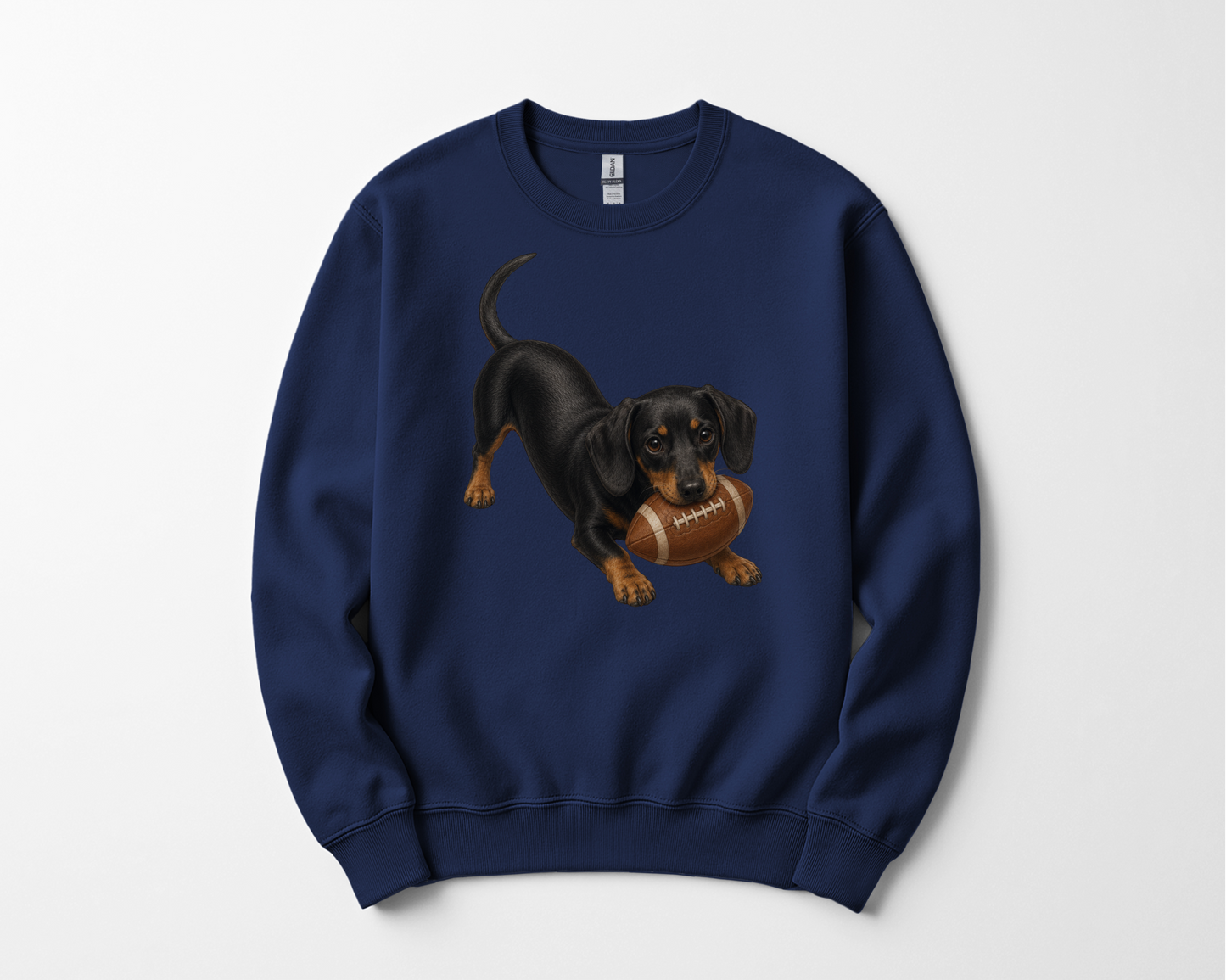 Black Tan Dachshund Football Sweatshirt