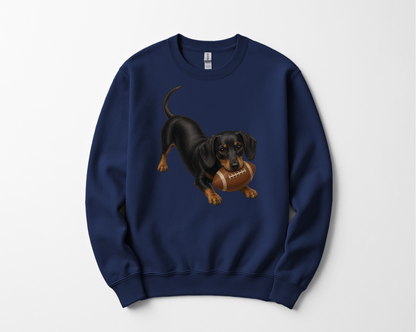 Black Tan Dachshund Football Sweatshirt