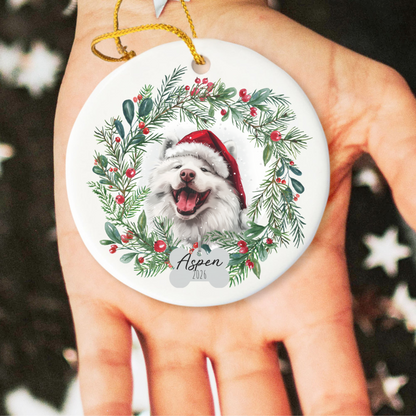 Personalized Samoyed Christmas Ornament