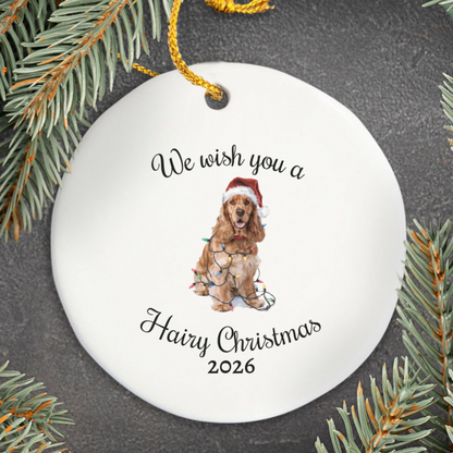 Cocker Spaniel Ornament, Personalized Christmas Keepsake