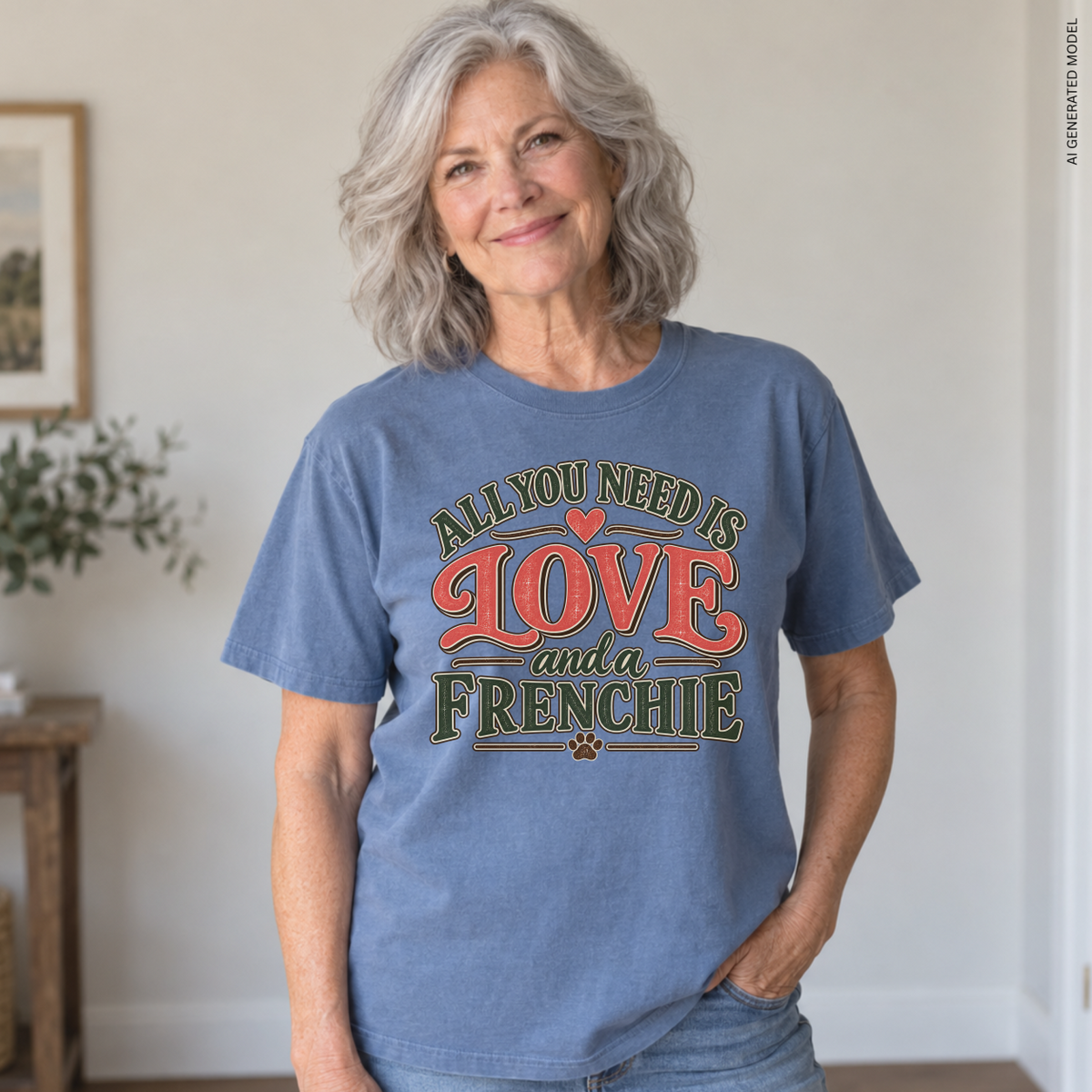 French Bulldog Shirt, All You Need Is Love and a Frenchie