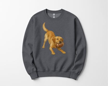 Yellow Lab Football Sweatshirt