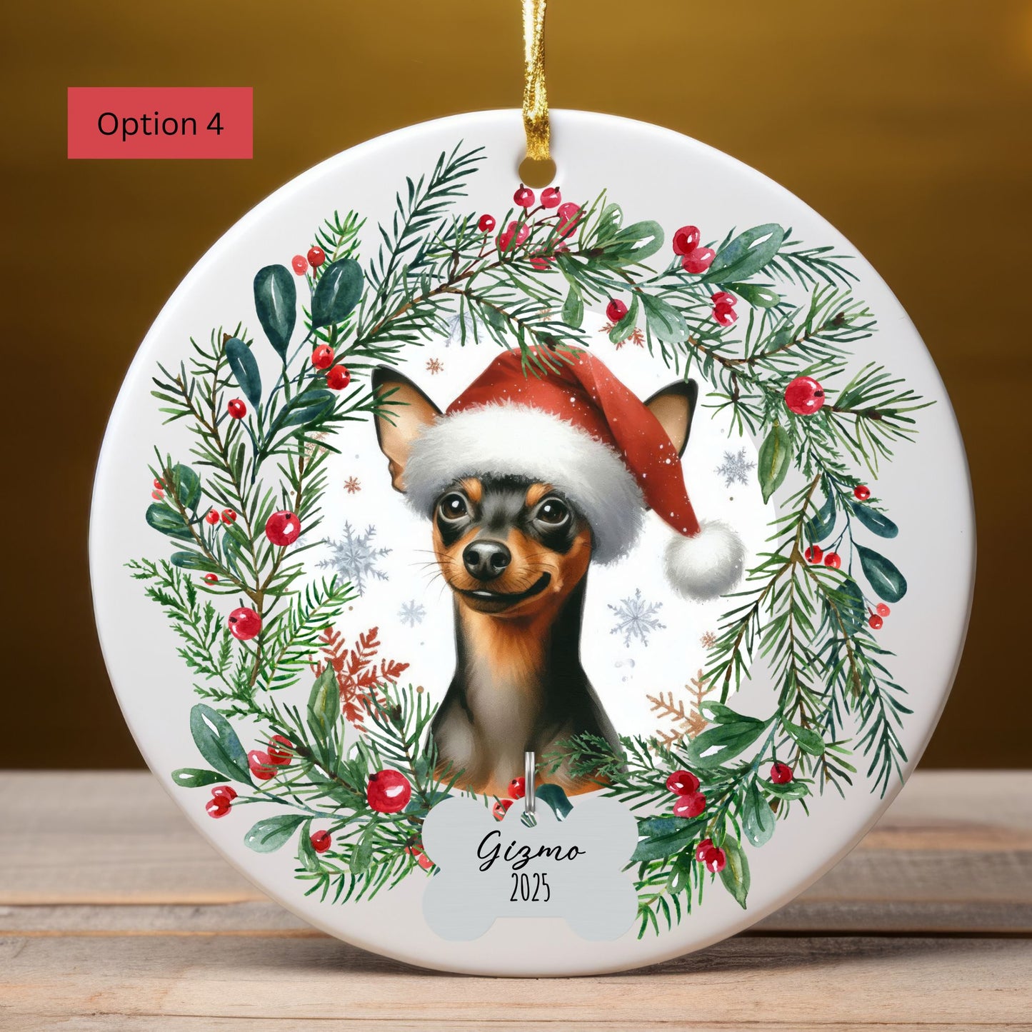 Personalized Miniature Pinscher Ornament