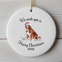 Load image into Gallery viewer, Christmas Nova Scotia Duck Tolling Retriever Ornament, Christmas Lights Dog Keepsake
