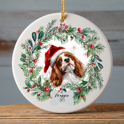 Personalized Cavalier King Charles Spaniel Christmas Ornament
