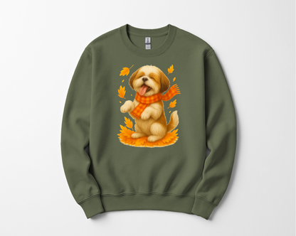 Shih Tzu Fall Shirt, Dog Lover Autumn Sweater, Cozy Pet Apparel, Cute Dog Fall Gift, Seasonal Dog Fashion, Shih Tzu Autumn Wear