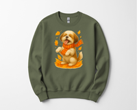 Load image into Gallery viewer, Shih Tzu Fall Shirt, Dog Lover Autumn Sweater, Cozy Pet Apparel, Cute Dog Fall Gift, Seasonal Dog Fashion, Shih Tzu Autumn Wear
