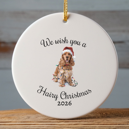Cocker Spaniel Ornament, Personalized Christmas Keepsake