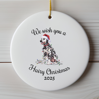Load image into Gallery viewer, Christmas Dalmatian Ornament, Christmas Lights Dog Keepsake
