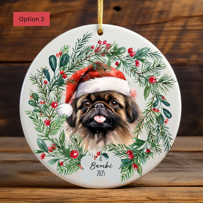 Personalized Pekingese Christmas Ornament