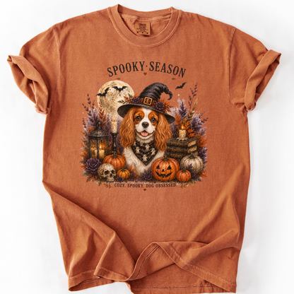 Blenheim Cavalier Spooky Season Dog Mom Halloween Shirt