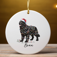 Load image into Gallery viewer, Black Newfoundland Ornament, Personalized Dog Keepsake
