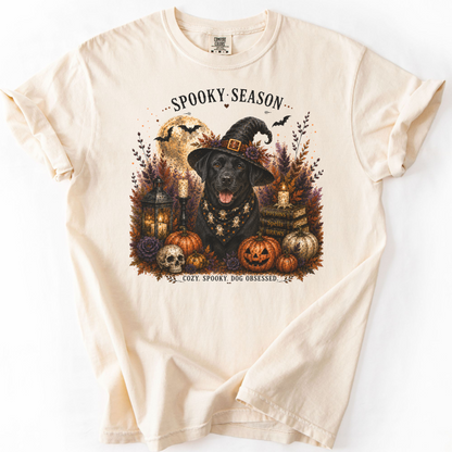 Black Lab Spooky Season Dog Mom Halloween Shirt