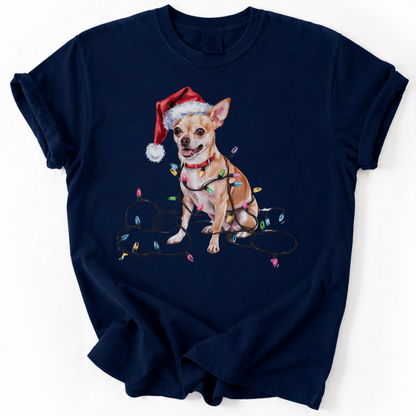 Christmas Chihuahua Shirt, Christmas Dog Tee, Christmas Lights Dog Tee, Chihuahua Mom Tshirt, Gift for Dog Lover, Chihuahua