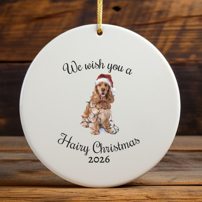 Cocker Spaniel Ornament, Personalized Christmas Keepsake