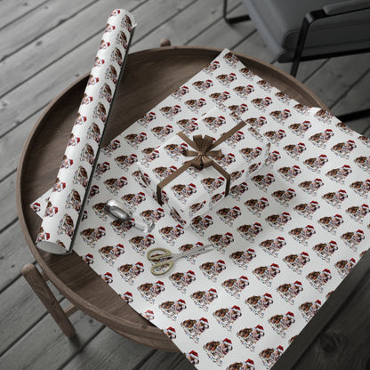 Bulldog Christmas Lights Wrapping Paper