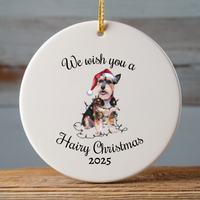 Load image into Gallery viewer, Christmas Norfolk Terrier Ornament, Christmas Lights Dog Keepsake
