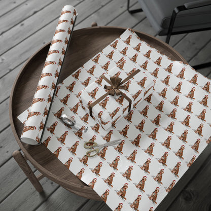 Goldendoodle Christmas Lights Wrapping Paper