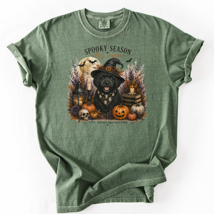 Black Portuguese Water Dog Spooky Season Dog Mom Halloween Shirt