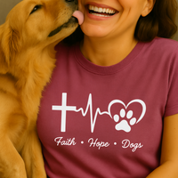 Load image into Gallery viewer, Faith Hope Dogs Comfort Colors Shirt
