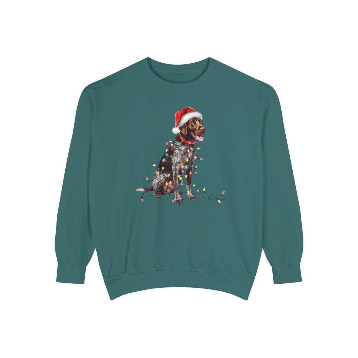 Christmas German Shorthaired Pointer Sweatshirt, Christmas Lights Dog