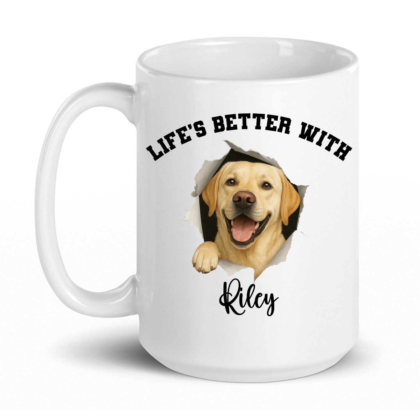 Personalized Yellow Lab Life’s Better With My Dog Mug