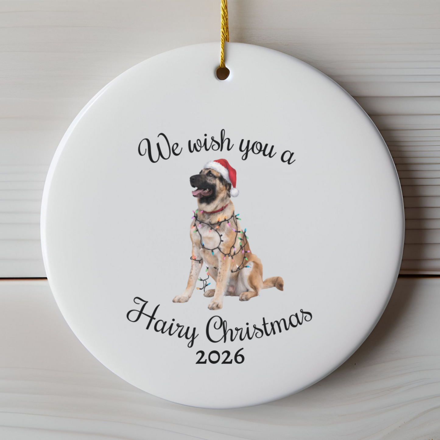 Christmas Anatolian Shepherd Ornament, Christmas Lights Dog Keepsake, Christmas Dog, Anatolian Shepherd Mom, Gift For Dog Lover