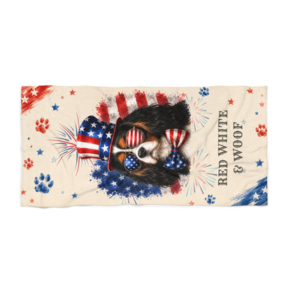 Tricolor Cavalier Patriotic Beach Towel