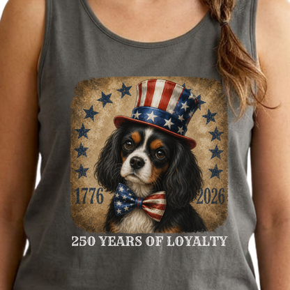 Tricolor Cavalier Patriotic Tank Top, 250 Years of Loyalty