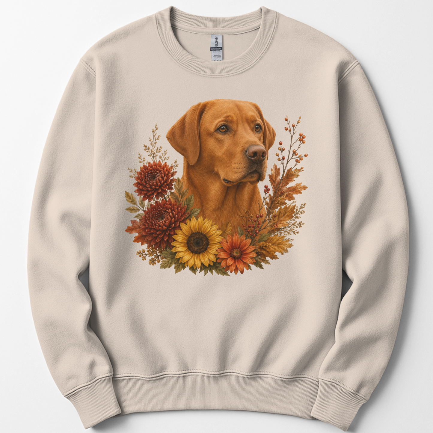 Fox Red Labrador Autumn Floral Sweatshirt