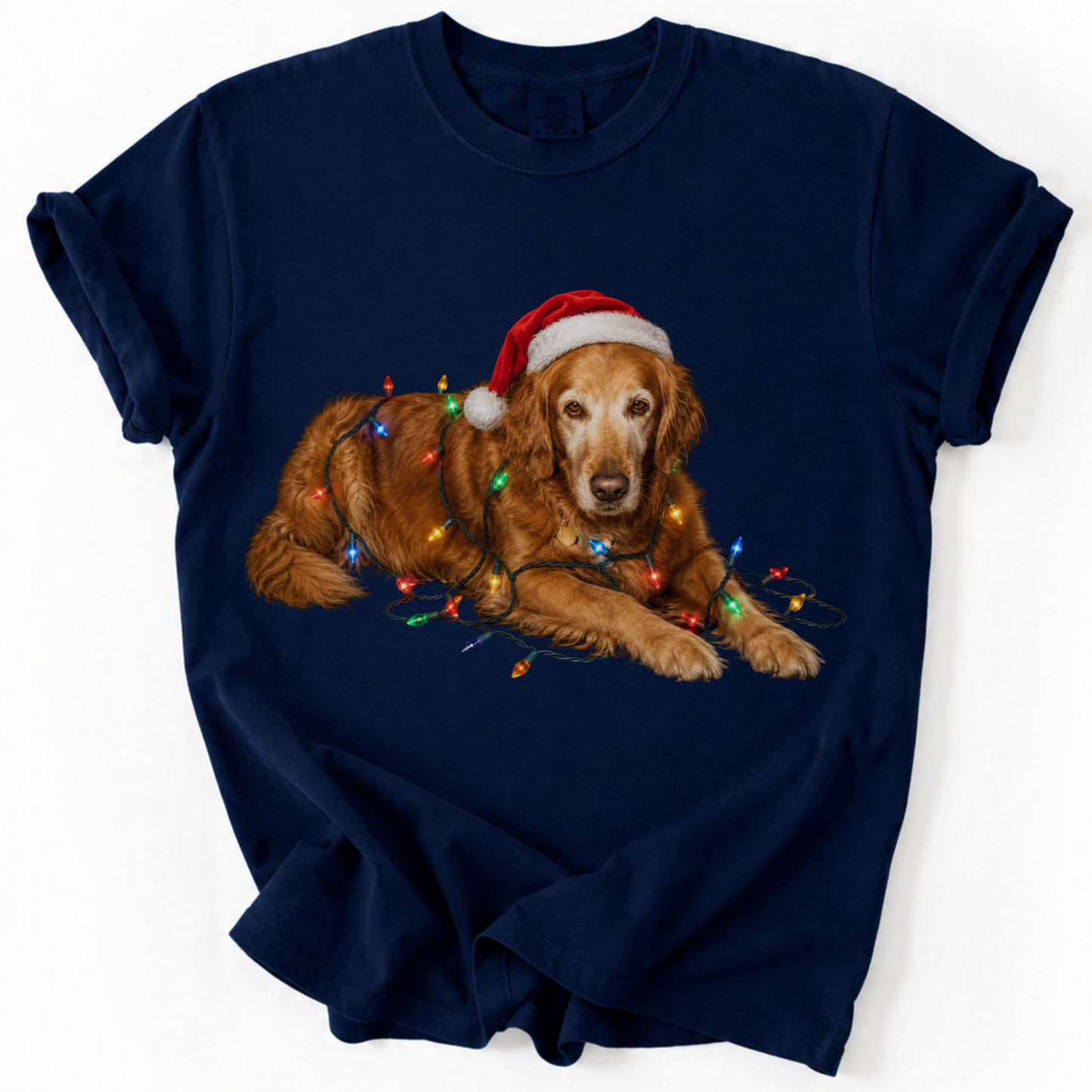 Personalized Dog Photo Christmas Shirt Custom Pet Holiday Comfort Colors Tee