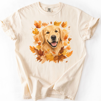 Golden Retriever Fall Shirt | Autumn Dog Mom Comfort Colors Tee