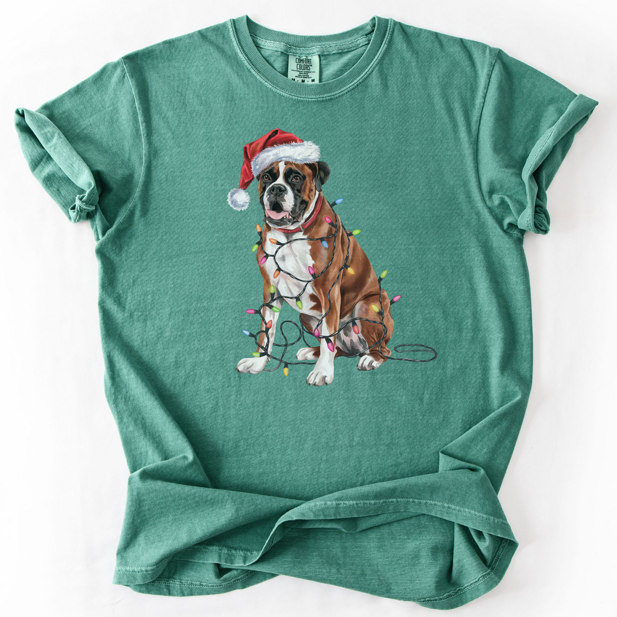 Christmas Boxer Shirt, Christmas Lights Dog Tee, Christmas Dog Tee, Boxer Mom Tshirt, Gift for Dog Lover, Boxer