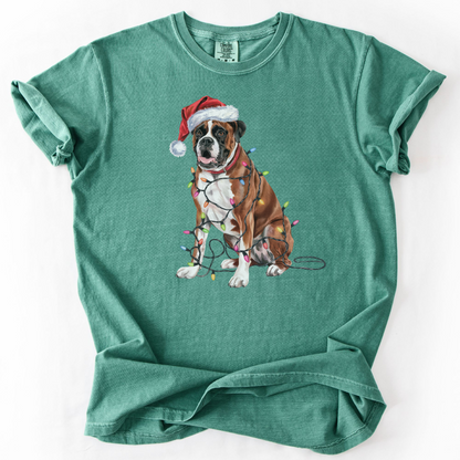 Christmas Boxer Shirt, Christmas Lights Dog Tee, Christmas Dog Tee, Boxer Mom Tshirt, Gift for Dog Lover, Boxer