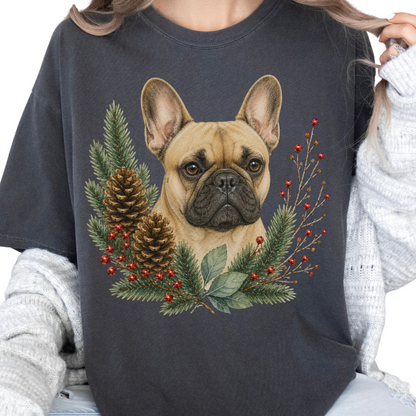 French Bulldog Christmas Shirt, Frenchie Dog Mom Tee, French Bulldog Lover Christmas Gift