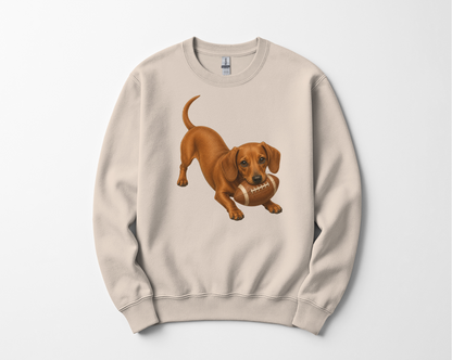 Red Dachshund Football Sweatshirt