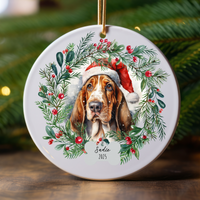 Load image into Gallery viewer, Personalized Basset Hound Christmas Ornament