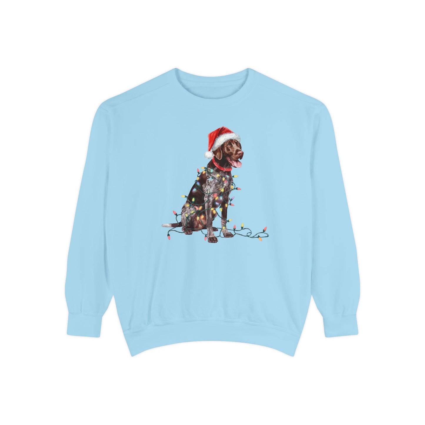 Christmas German Shorthaired Pointer Sweatshirt, Christmas Lights Dog, Christmas Dog, German Shorthaired Pointer Mom, Gift for Dog Lover