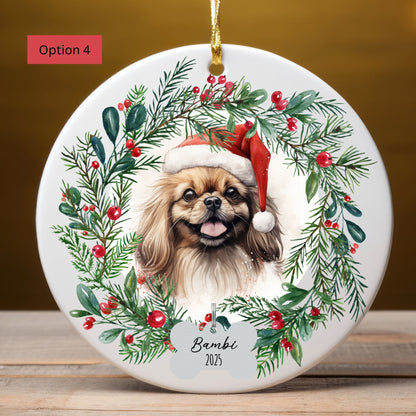 Personalized Pekingese Christmas Ornament