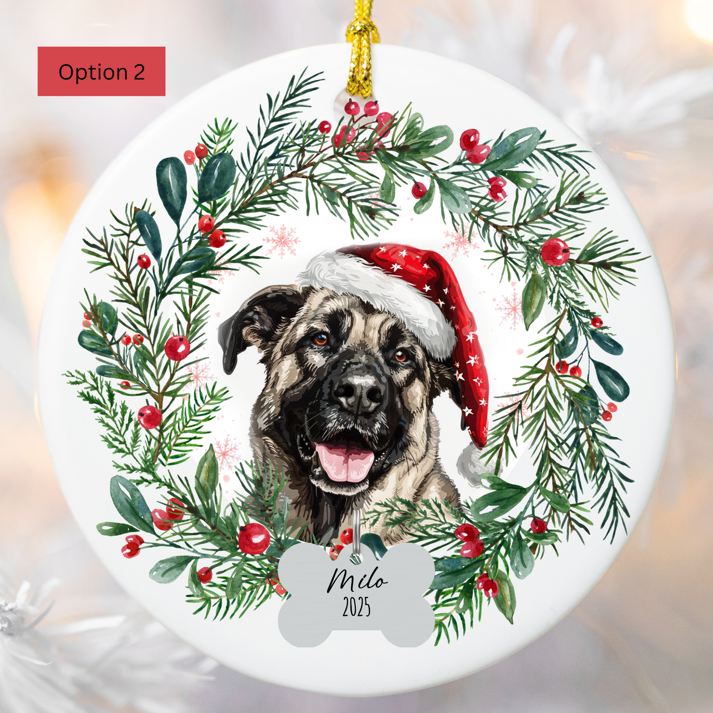 Personalized Anatolian Shepherd Christmas Ornament