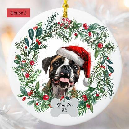 Personalized Boxer Christmas Ornament