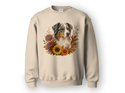 Australian Shepherd Autumn Floral Sweatshirt