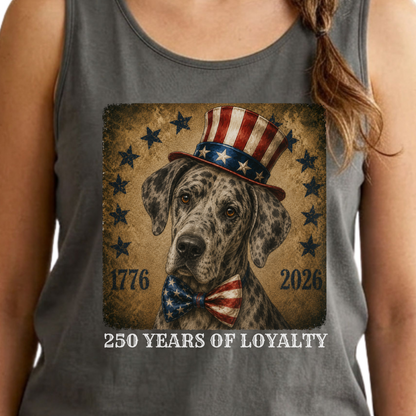 Great Dane Patriotic Tank Top, 250 Years of Loyalty