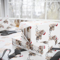 Load image into Gallery viewer, Bichon Frise Christmas Lights Wrapping Paper
