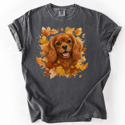 Ruby Cavalier Fall Shirt, Autumn Dog Mom Comfort Colors Tee
