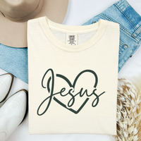 Load image into Gallery viewer, Jesus Heart Shirt, Tank or Hoodie, Christian Apparel for Women, Faith Graphic Tee, Cute Jesus Lover Gift
